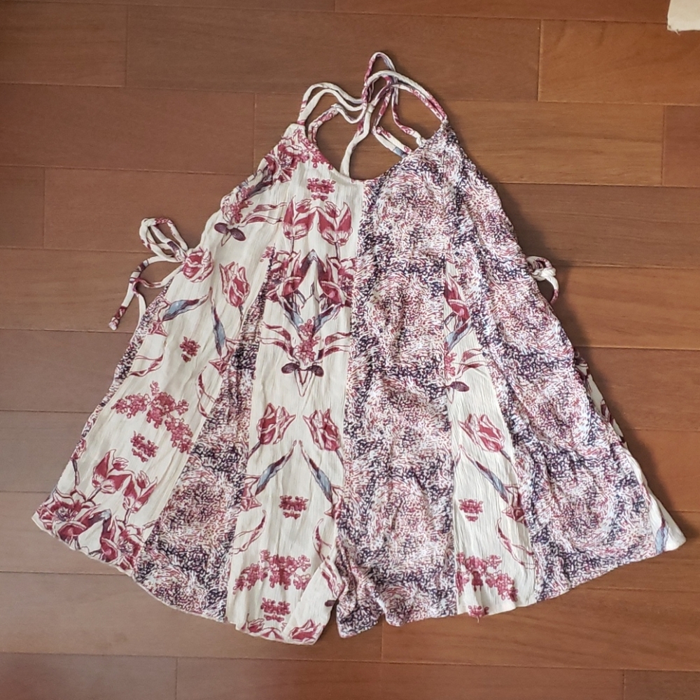 Free people isabella floral rose romper (0726)